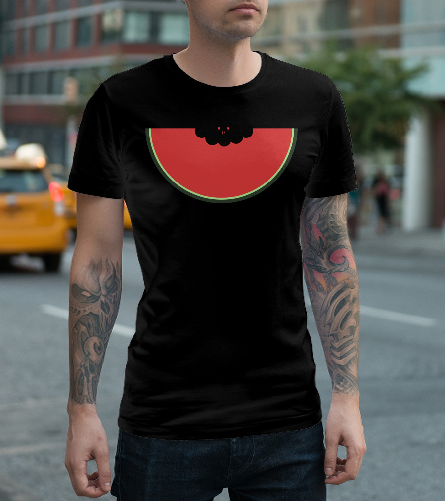 Happy Cloud Watermelon Slice Kawaii T-Shirt