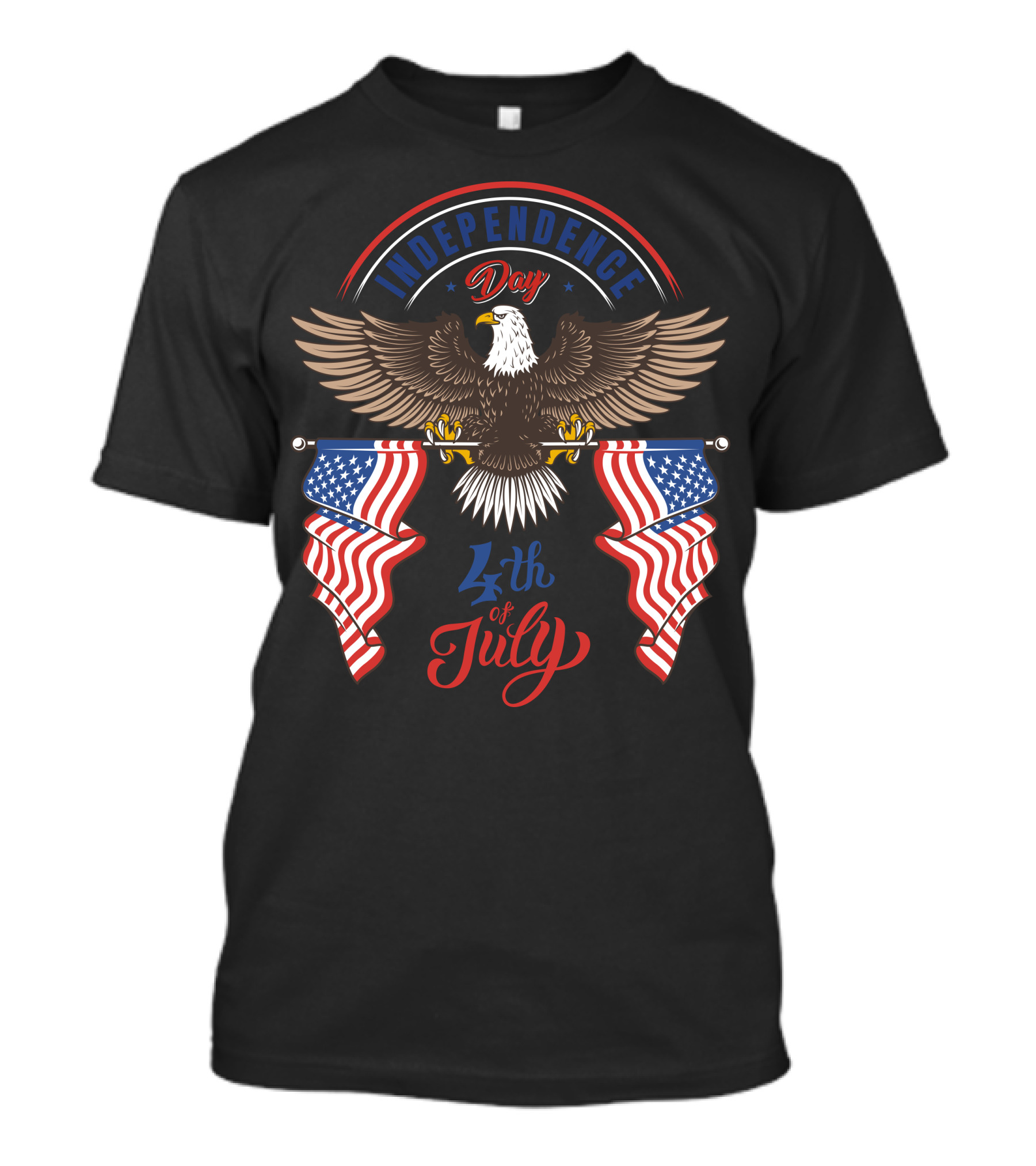 Independence Day 4th Of July Eagle With American Flags T-Shirt