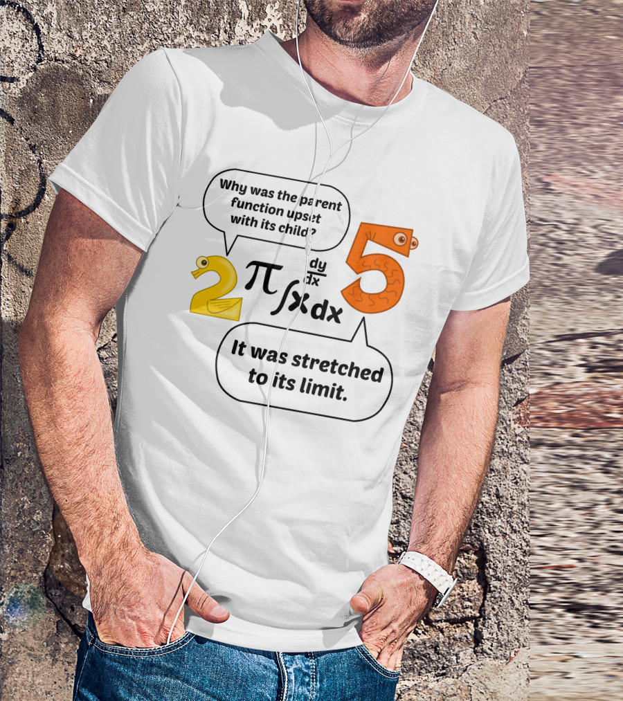 Why Was The Parent Function Upset With Its Child Pi Integral Dy Dx X Dx It Was Stretched To Its Limit T-Shirt