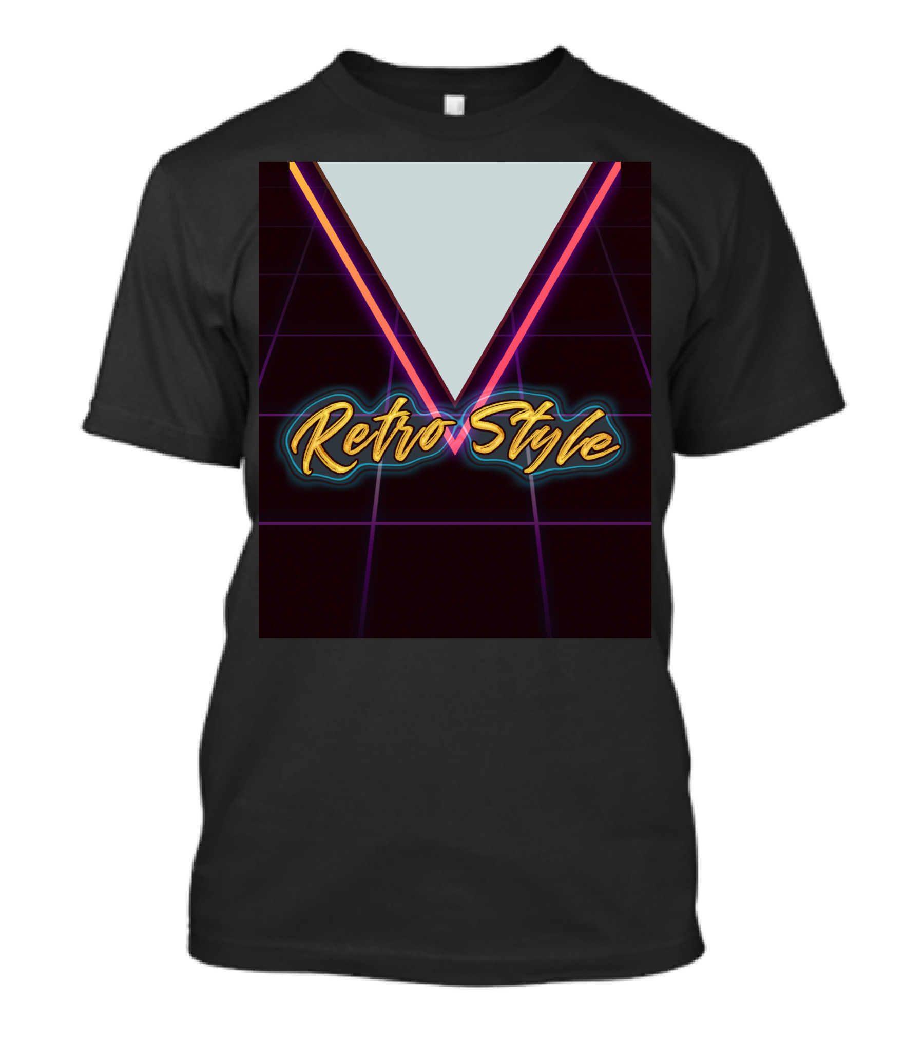 Retro Style Funky 80s Neon Grid T-Shirt