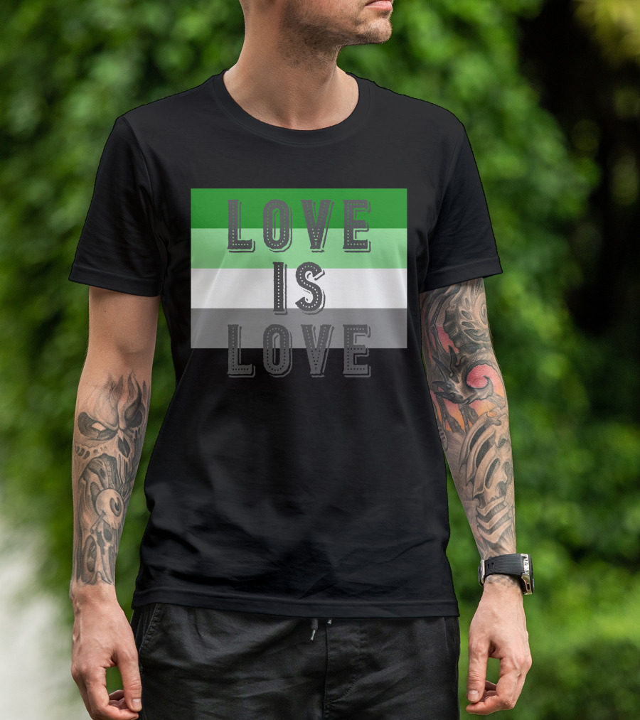 Agender Pride Flag Love Is Love Movement LGBT T-Shirt