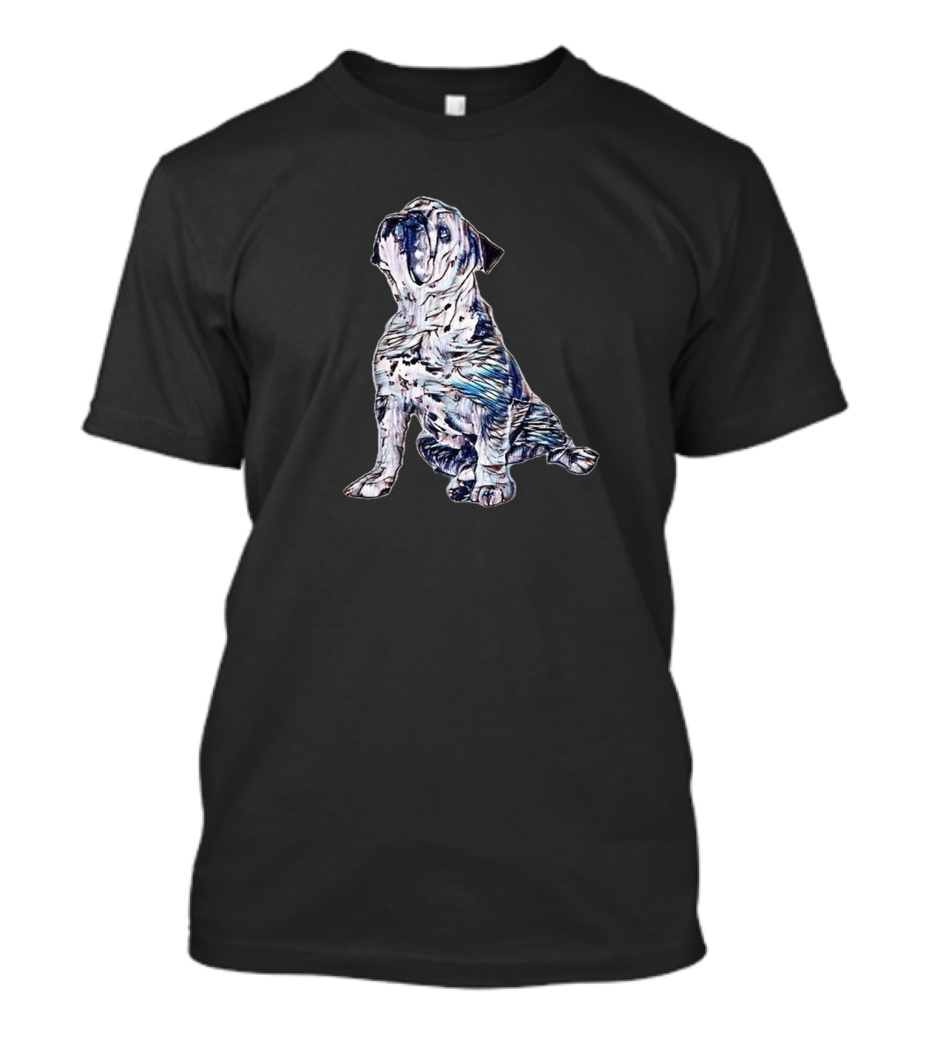 A Bulldog With A Skin Disease Abstract T-Shirt