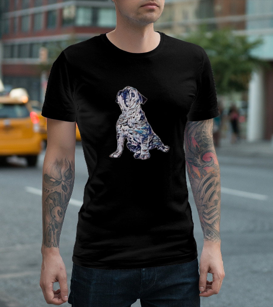 A Bulldog With A Skin Disease Abstract T-Shirt
