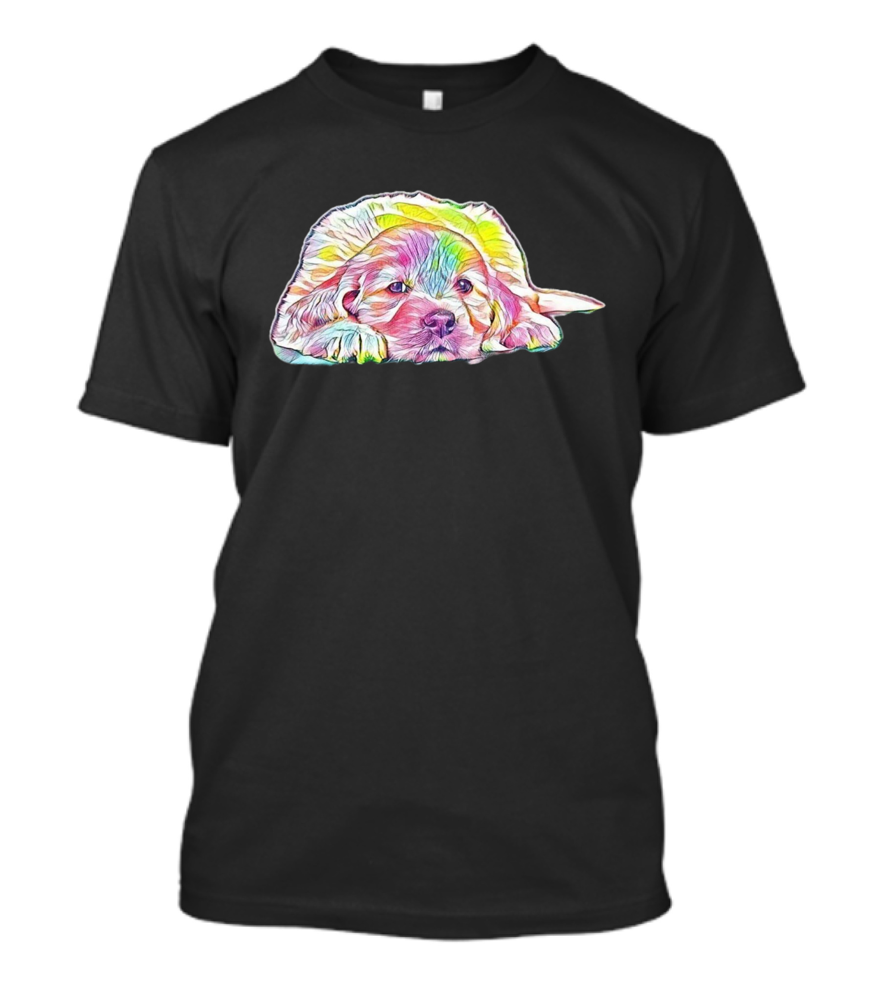 A Six Week Old Golden Retriever Rainbow Pastel Puppy T-Shirt