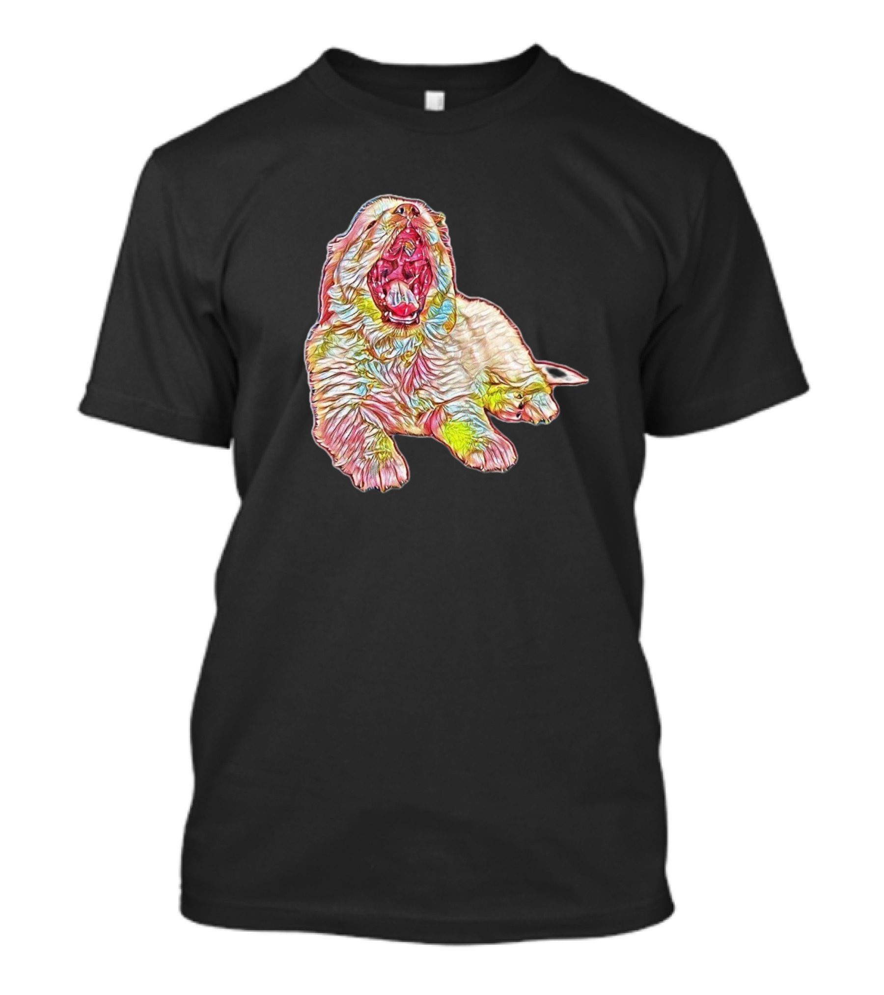 A Small Six Week Old Puppy Artful Neon Sketch T-Shirt