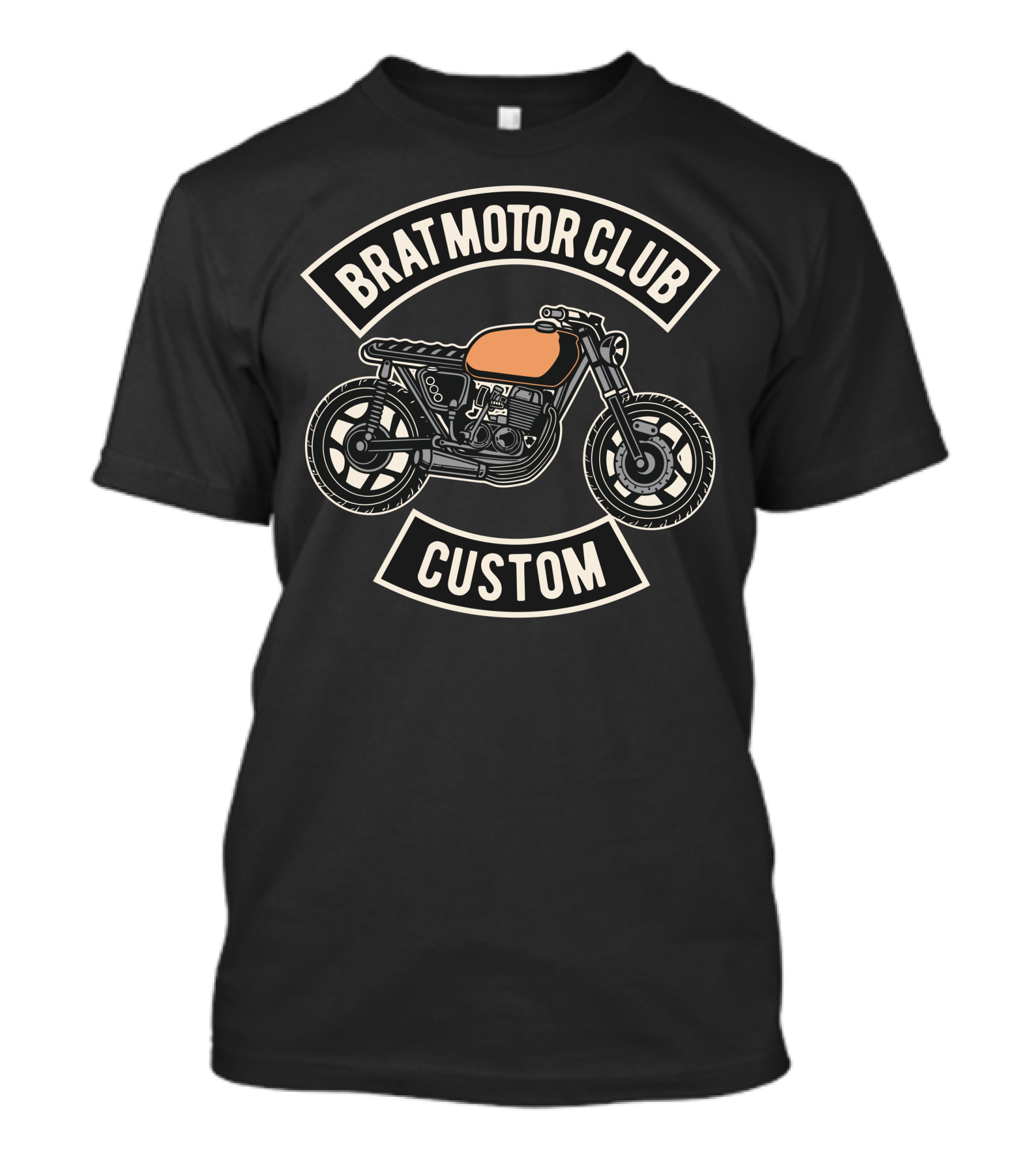 BRAT MOTOR CLUB CUSTOM VINTAGE MOTORCYCLE T-Shirt