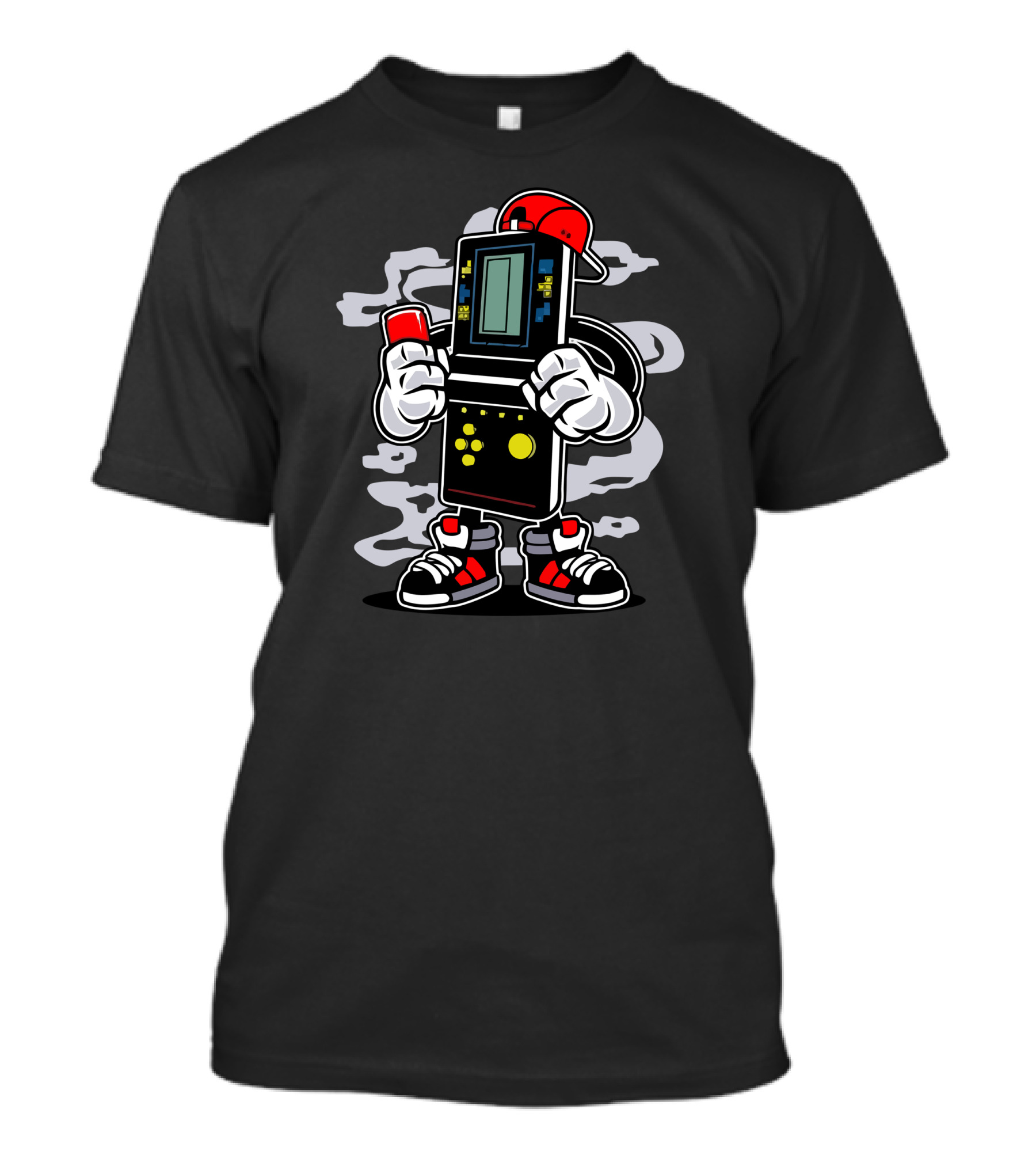 Brick Gamers Handheld Console Street Style Retro Character T-Shirt