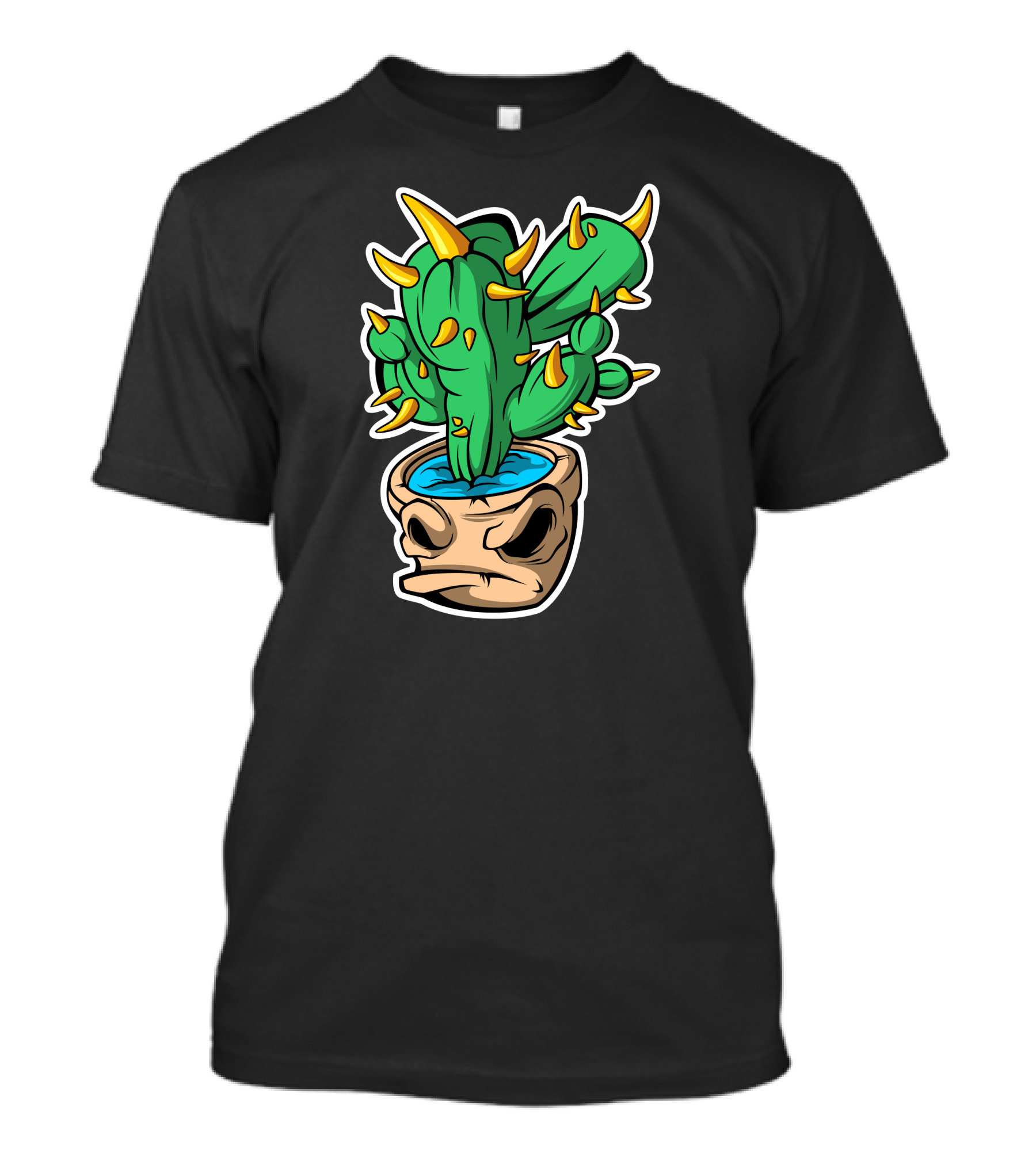 Cactus Monster Skull Planter With Spikes And Water T-Shirt