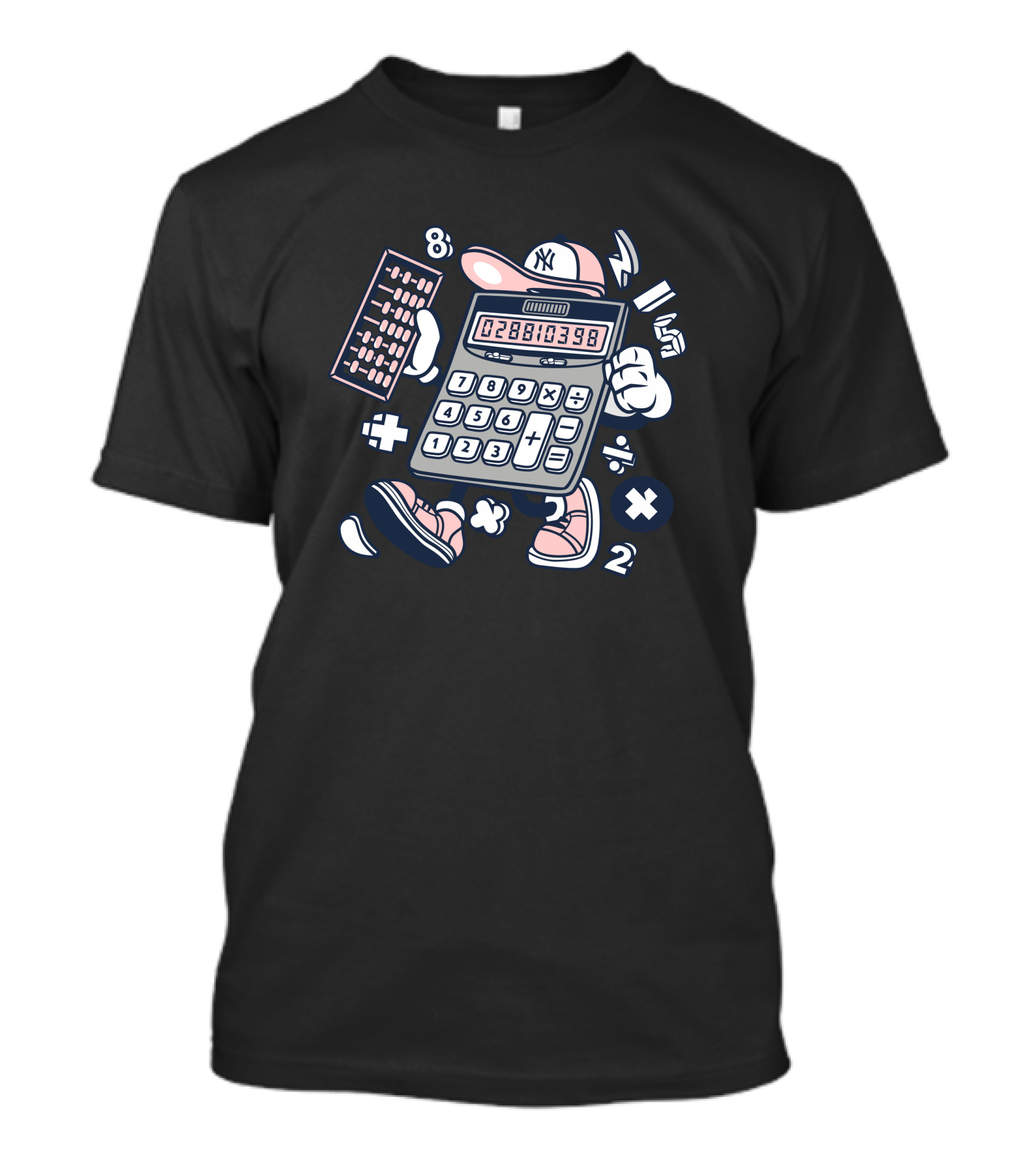 Calculator Abacus Sneakers NY Hat Numbers T-Shirt