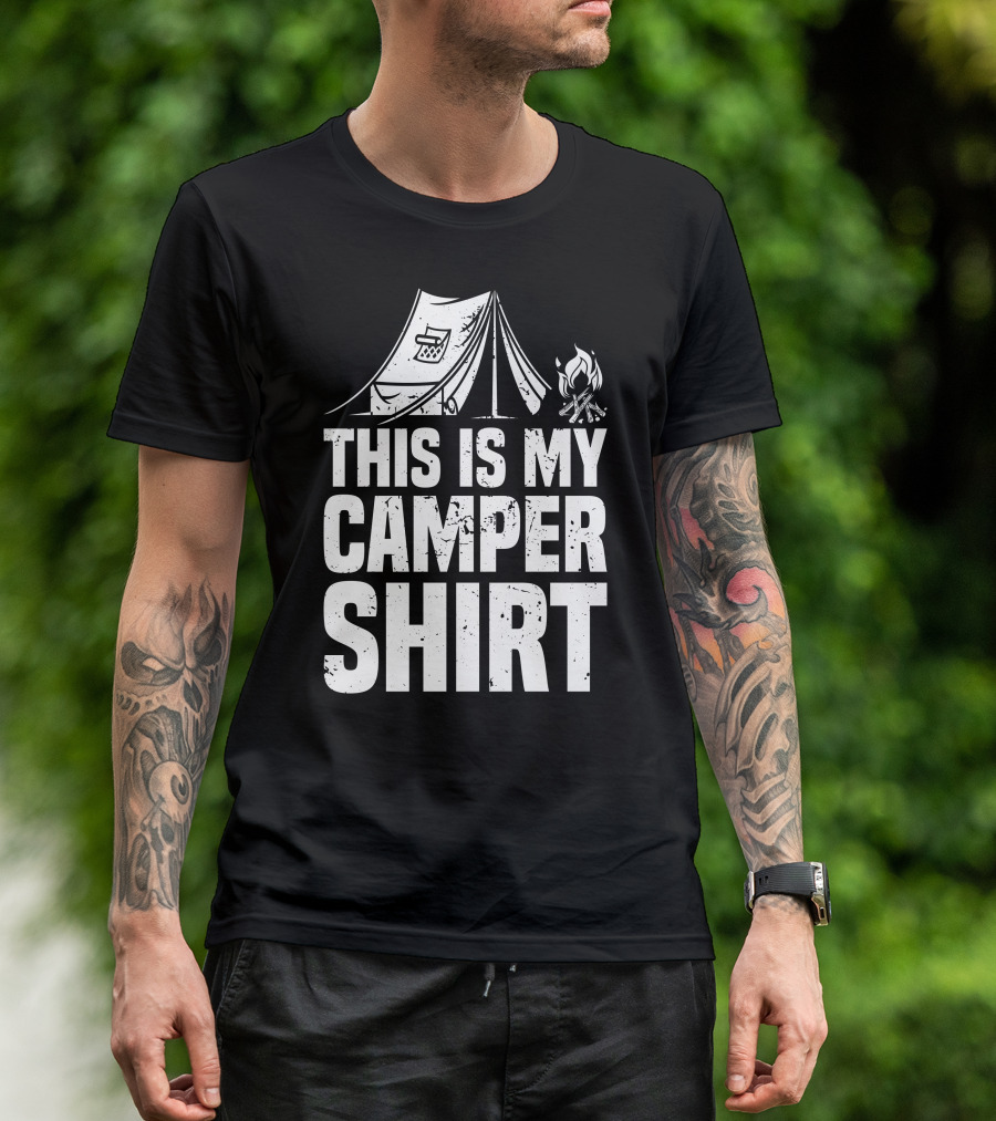 This Is My Camper Shirt Camping Tent Campfire Outdoor Camping T-Shirt