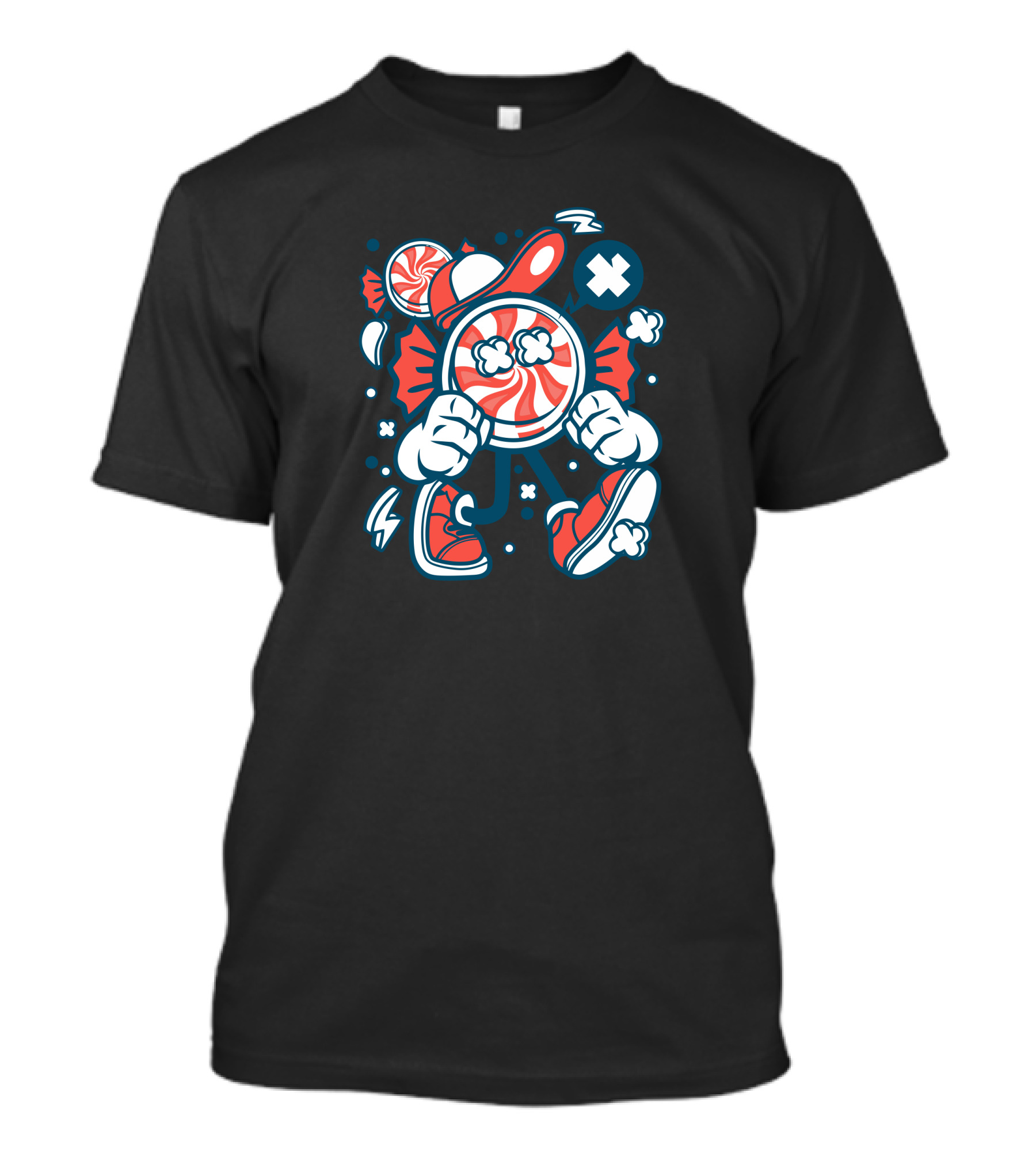 Candy Peppermint Sneakers And Gloves Fun Character T-Shirt