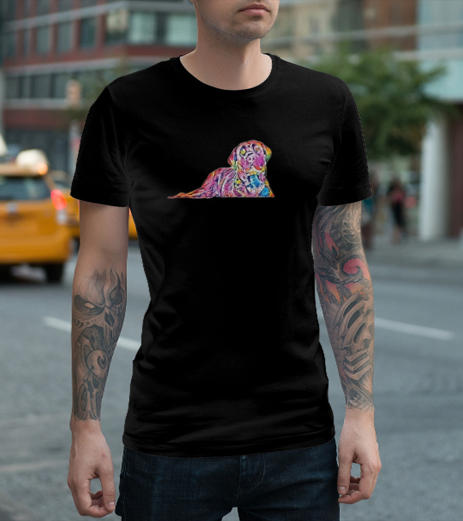 Cane Corso Dog Vibrant Artistic Slobber Oaping T-Shirt