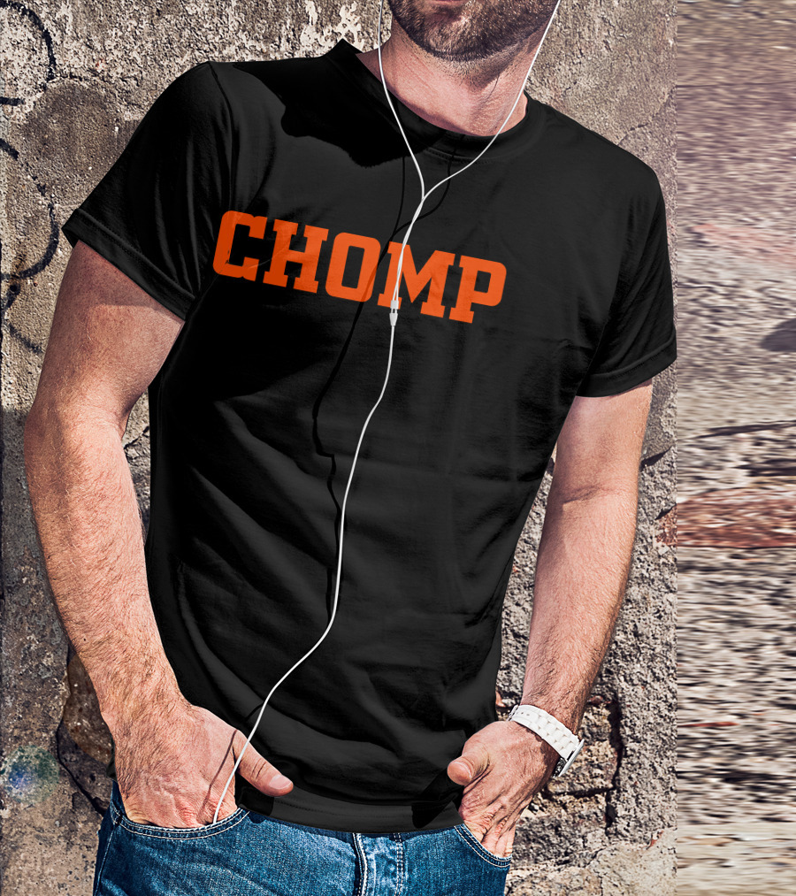 CHOMP Bold Orange Block Lettering T-Shirt