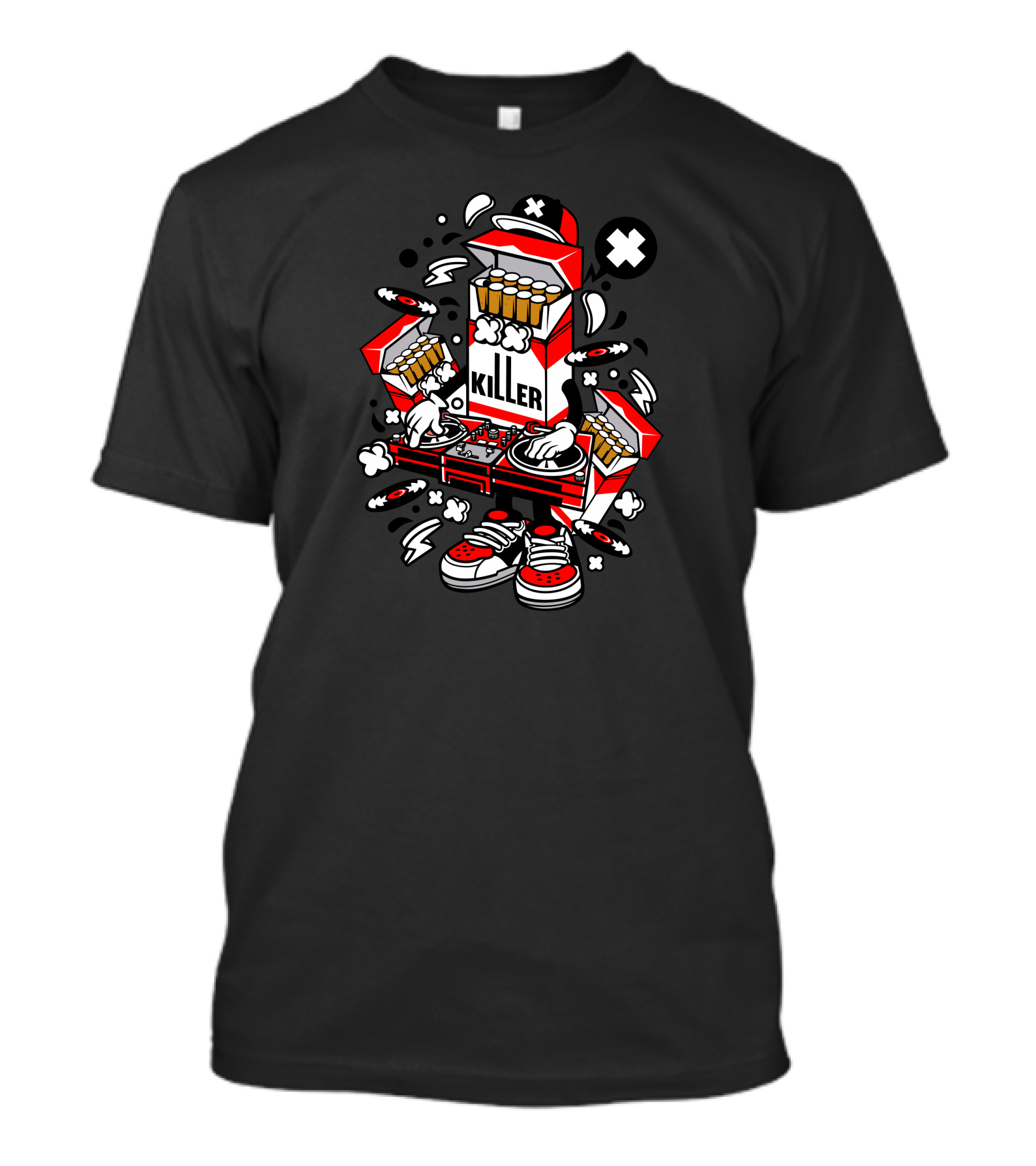 Killer Cigarette DJ Mixing Tracks Iconic T-Shirt