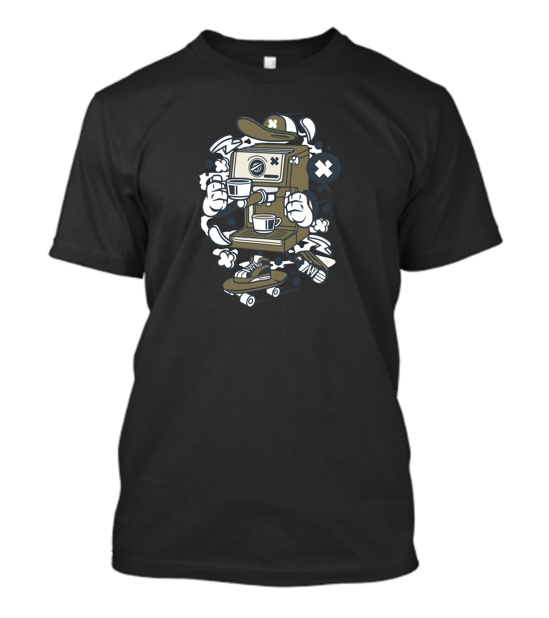 Coffee Machine Skater Cappuccino Cruiser T-Shirt
