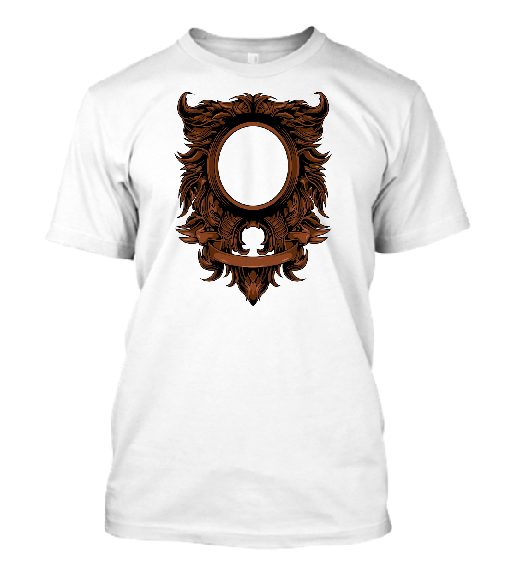 Custom Ornate Frame With Blank Banner T-Shirt