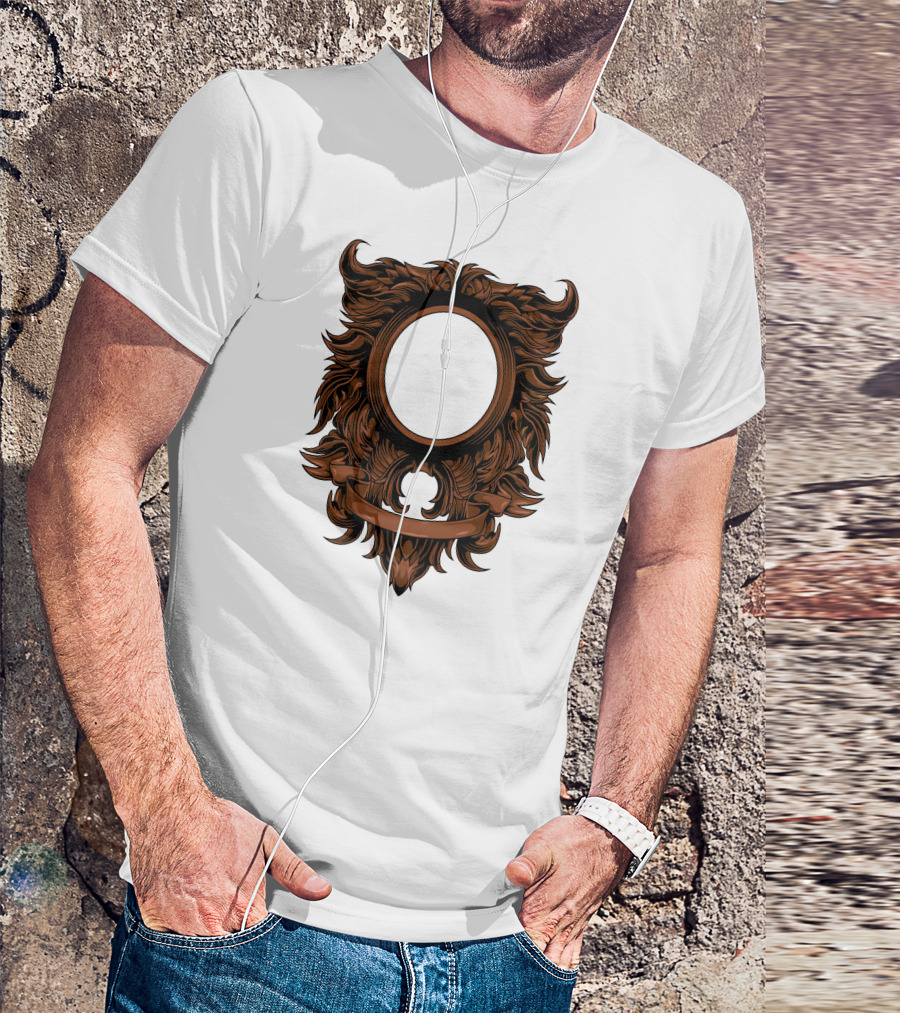 Custom Ornate Frame With Blank Banner T-Shirt