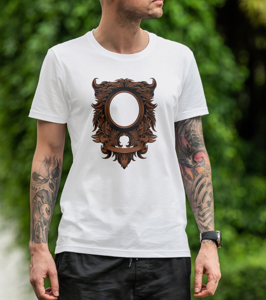 Custom Ornate Frame With Blank Banner T-Shirt