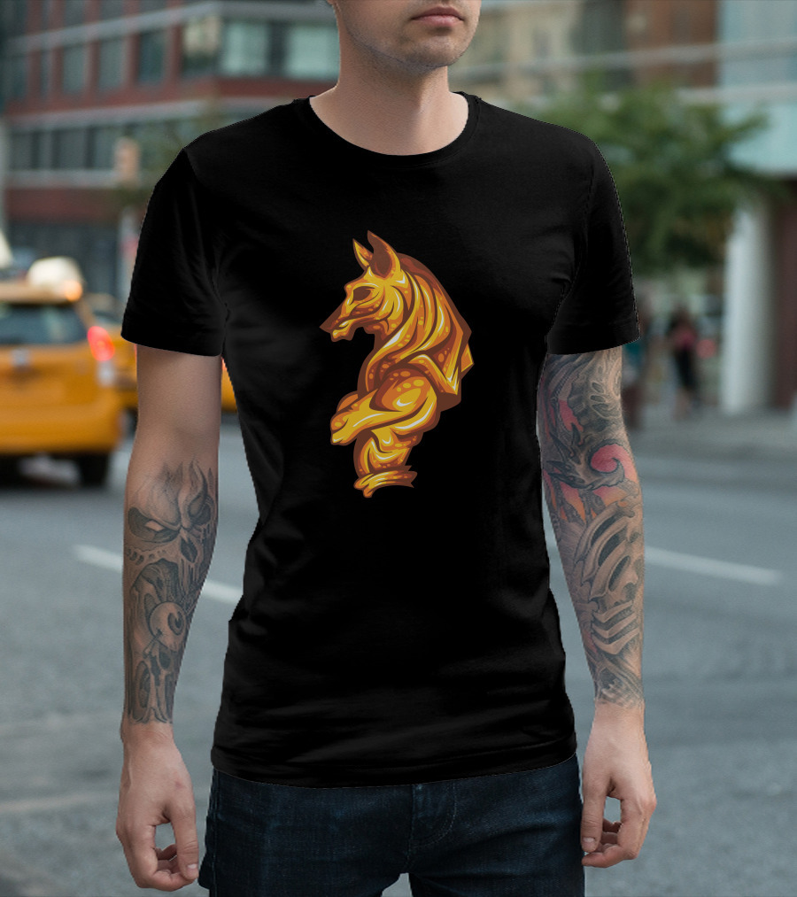 Golden Anubis Egyptian Mythology Canine T-Shirt