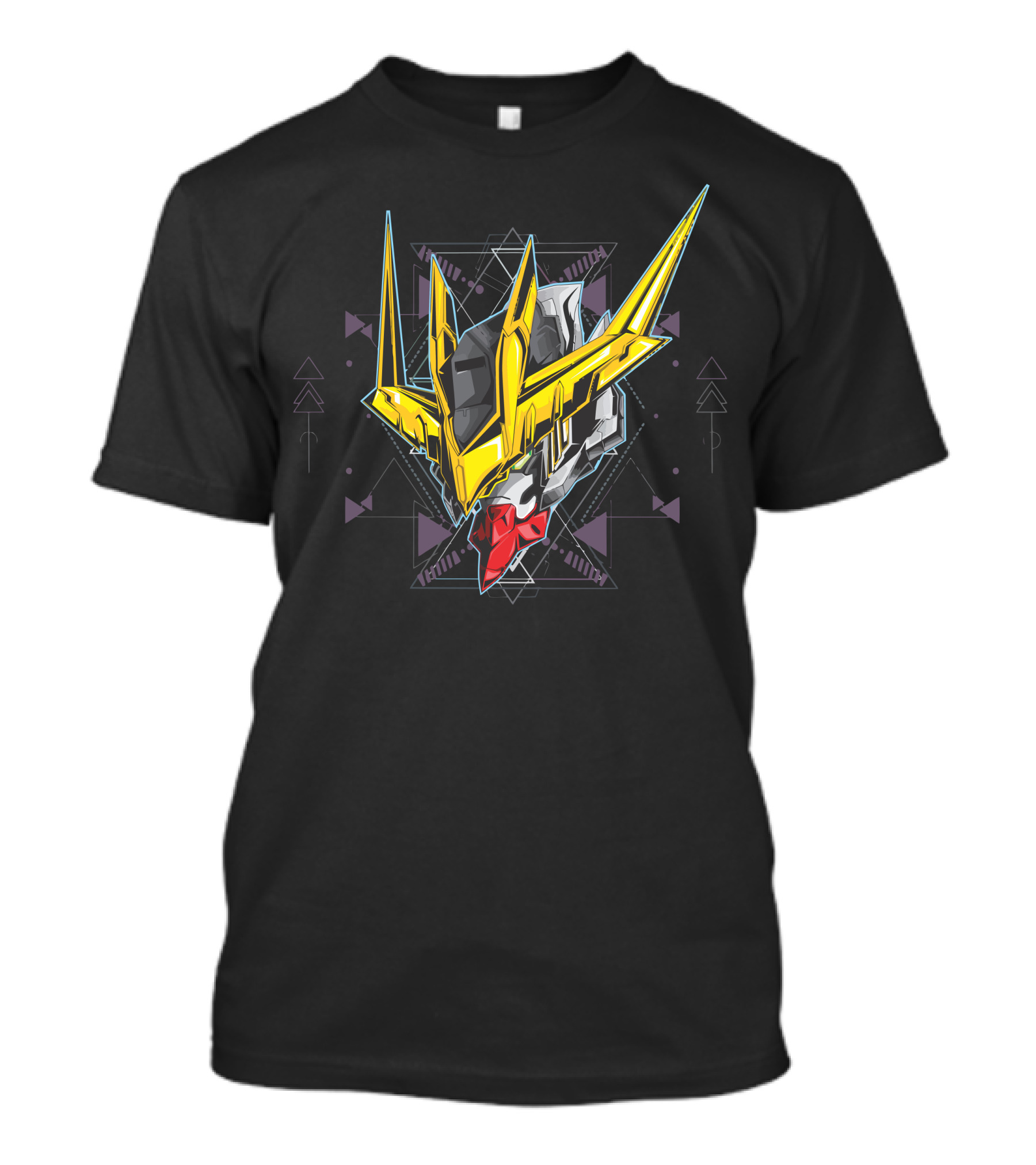 Gundam Barbatos Geometric Mecha Art Design Geometric Icons T-Shirt