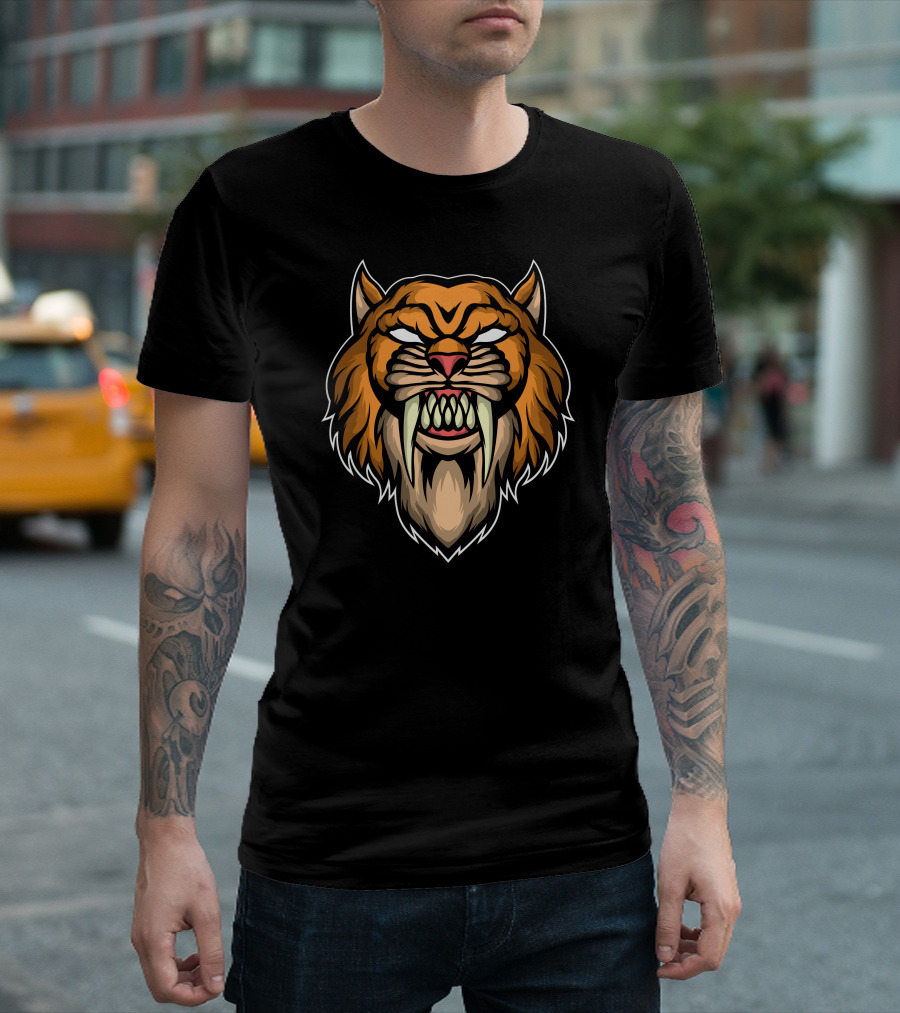 Killer Leopard Saber-Tooth Face T-Shirt