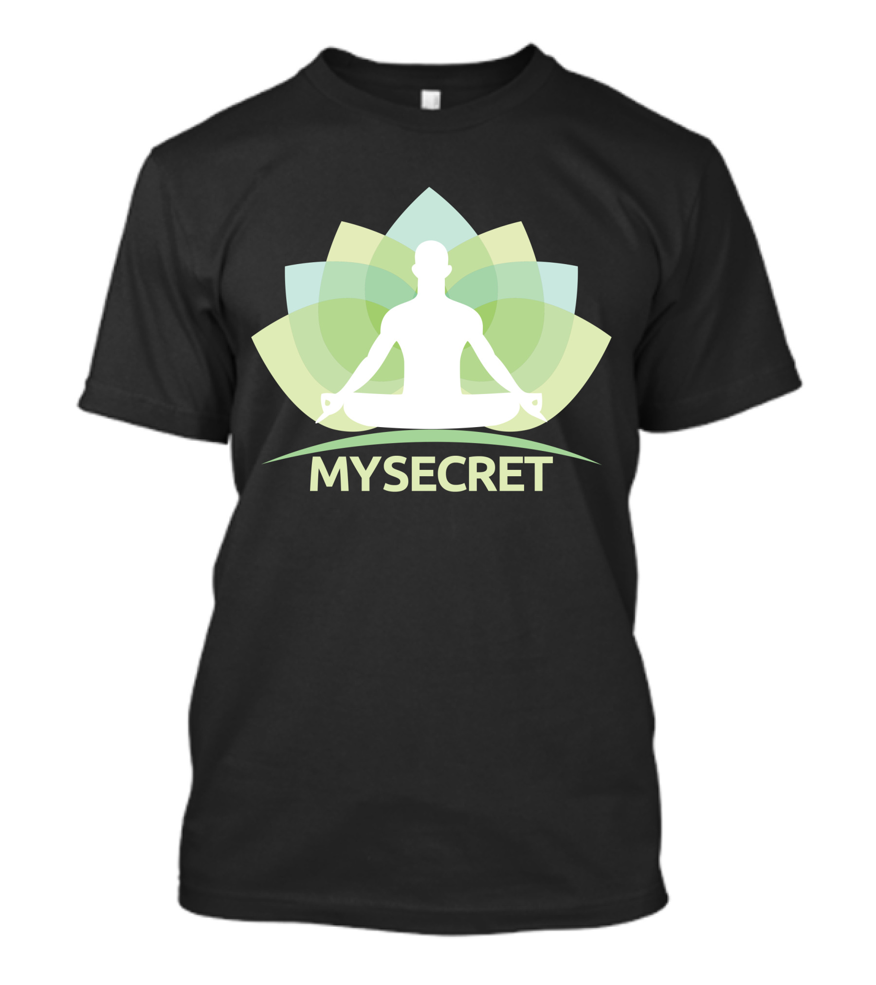MYSECRET Mindful Meditation Silhouette Lotus Blossom T-Shirt