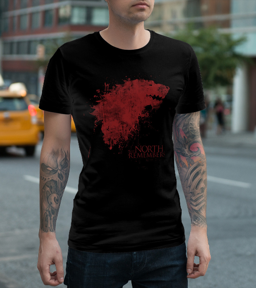 The North Remembers Red Direwolf Sigil T-Shirt