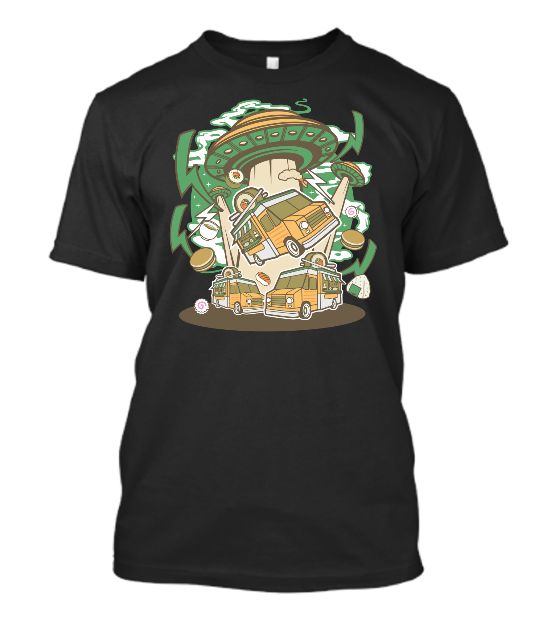 Ufo Sushi Van Abduction Overload T-Shirt