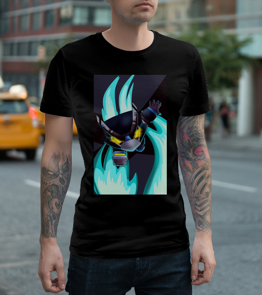 Mega Man-Inspired Fusion Burst Character T-Shirt