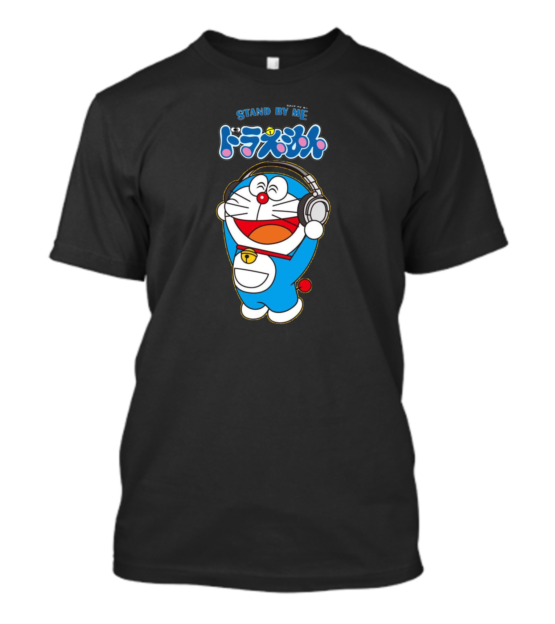 STAND BY ME Doraemon With Headphones Happy Pose T-Shirt