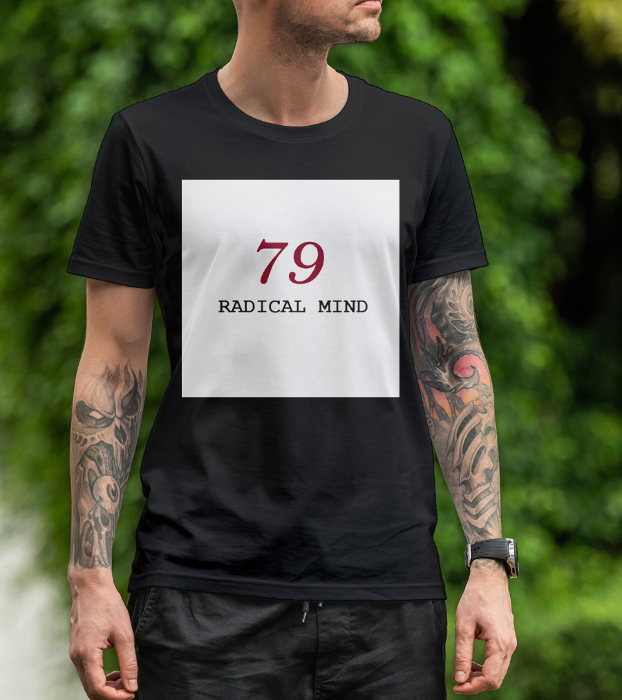 79 Radical Mind White Graphic Fashion T-Shirt