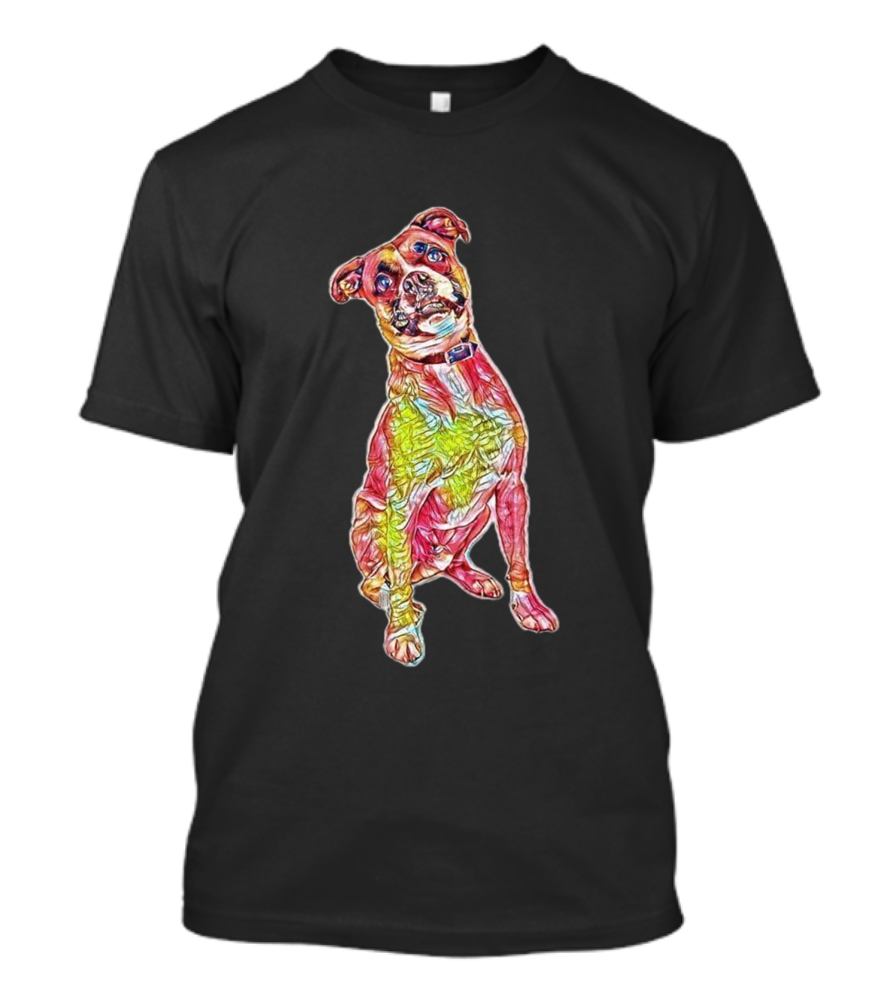 A Cute Boxer Crossbreed Sitti Colorful Abstract T-Shirt