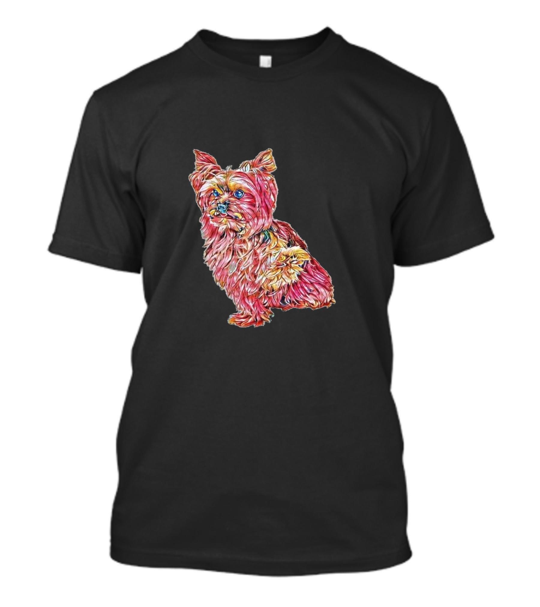A Cute Yorkshire Terrier Dog Colorful Artistic T-Shirt