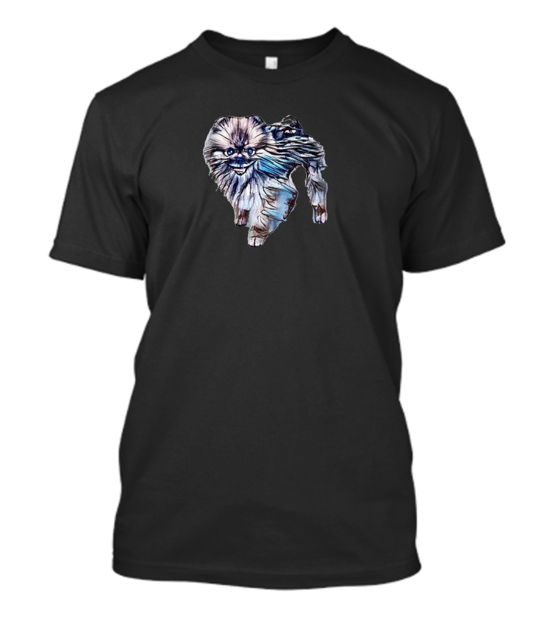 A Friendly Pomeranian Dog Sta Majestic And Fierce Expression T-Shirt