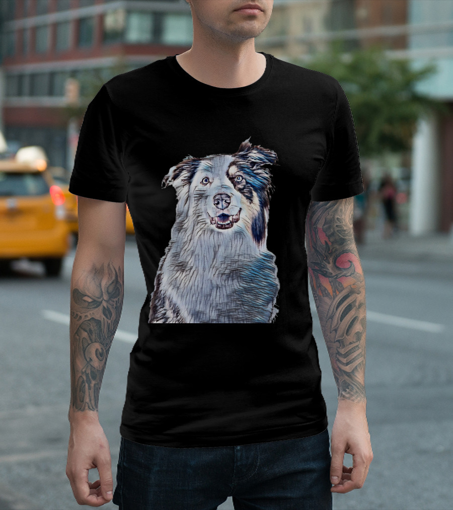 A Head Shot Of A Beautiful Dog Sketch T-Shirt