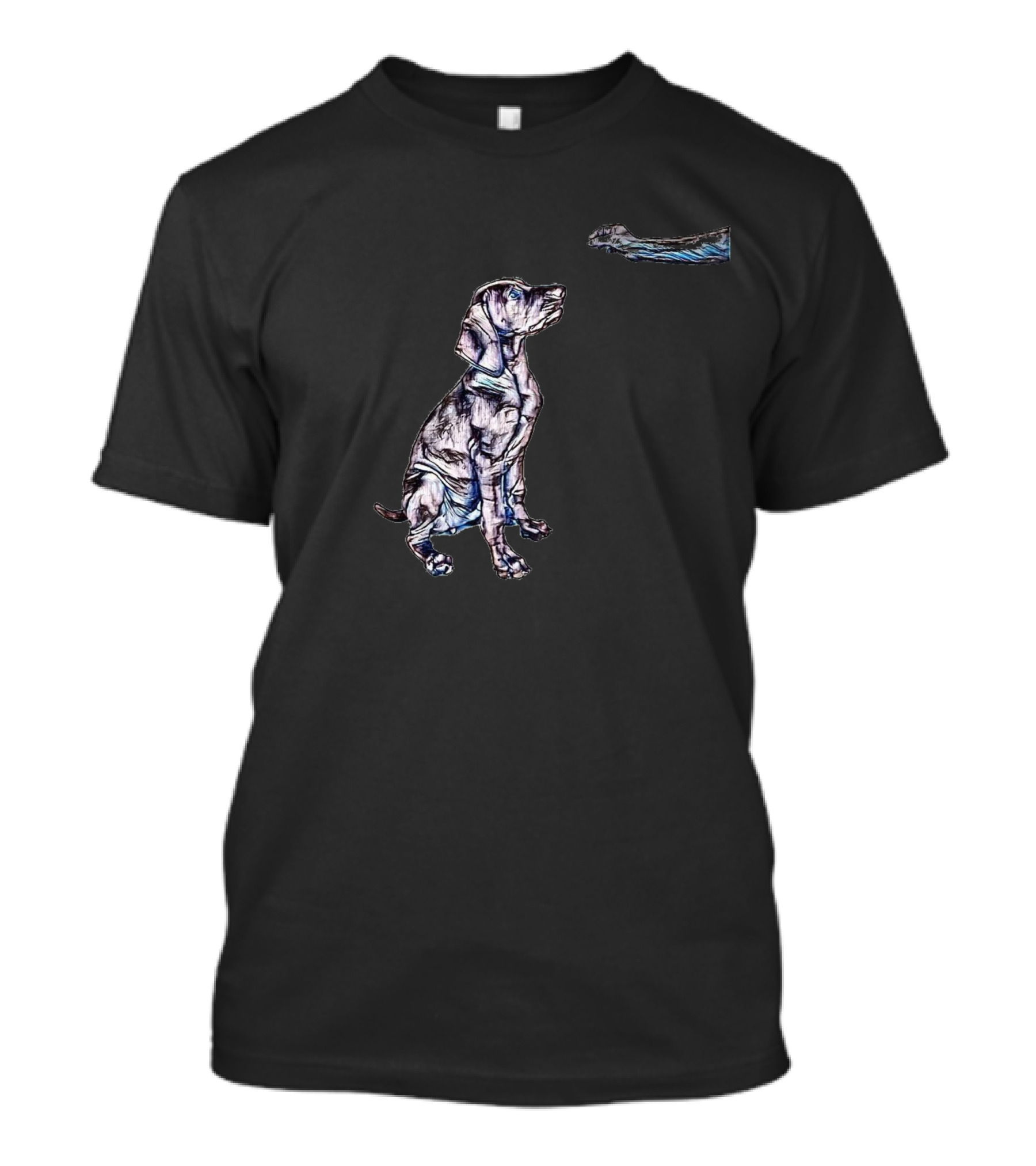 A Person Holding A Treat In Front Of Sitting Dog T-Shirt