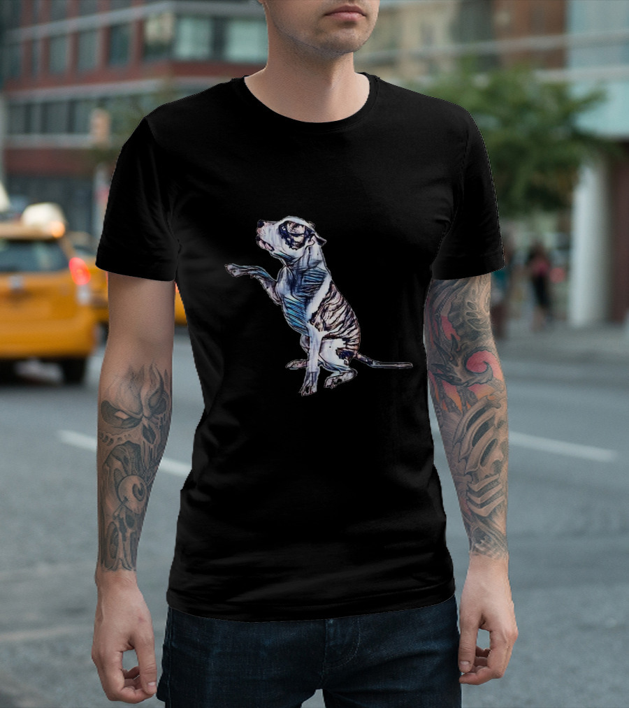 An American Staffordshire Terrier Colorful T-Shirt