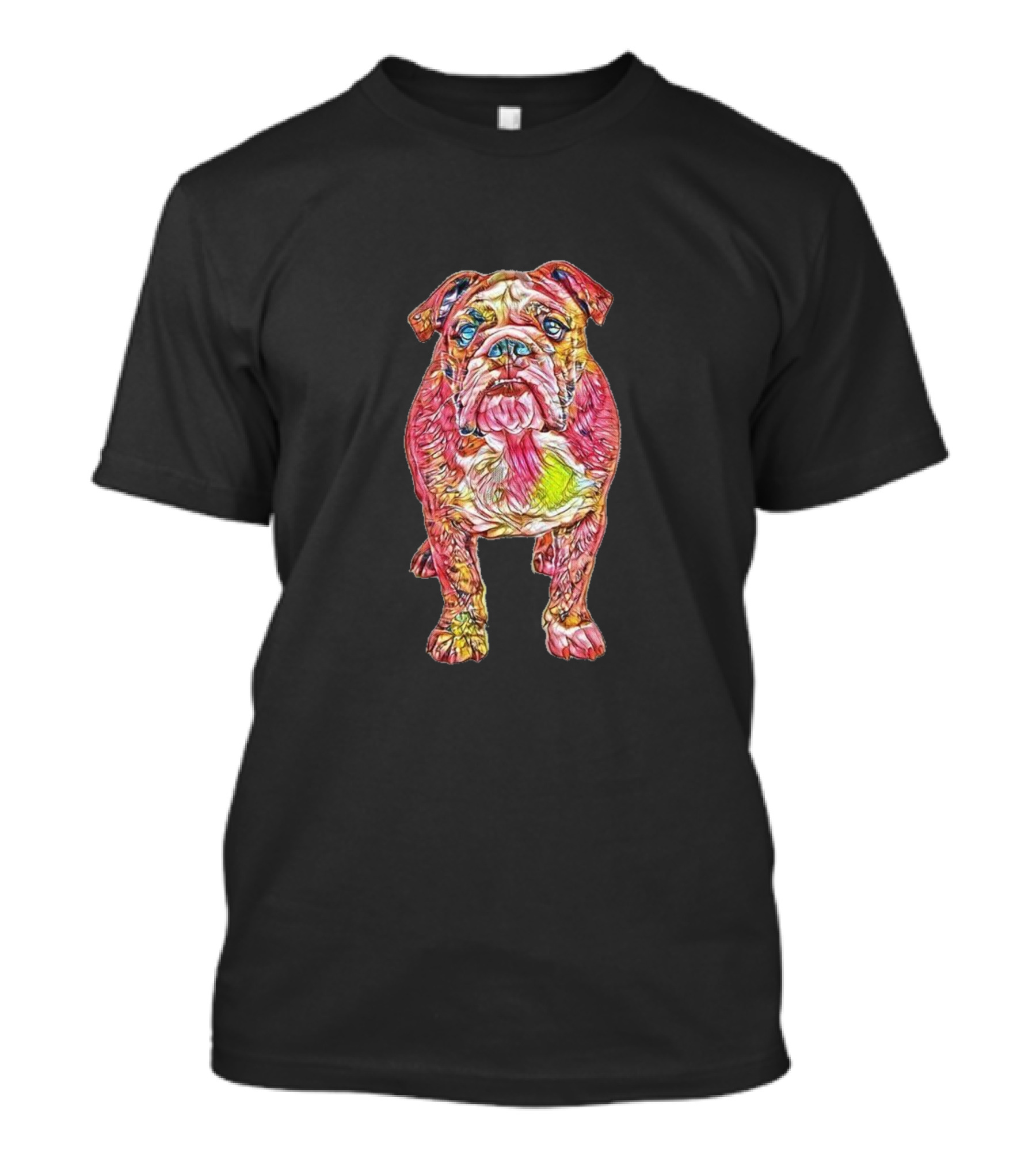 Colorful English Bulldog Standing U T-Shirt