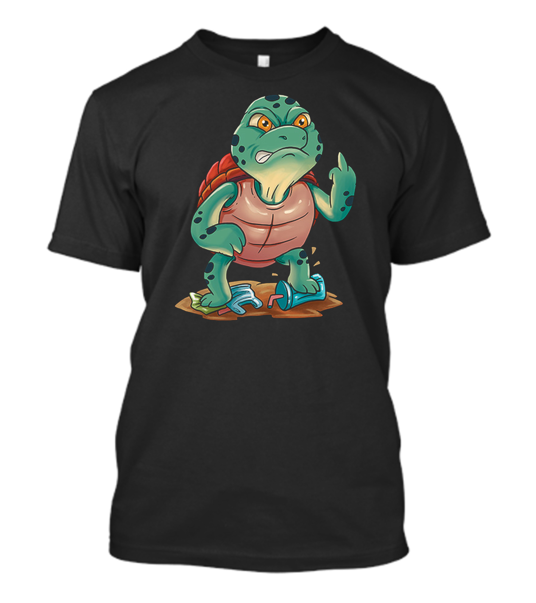 Angry Turtle Protect The Earth From Plastic In The Oceans T-Shirt