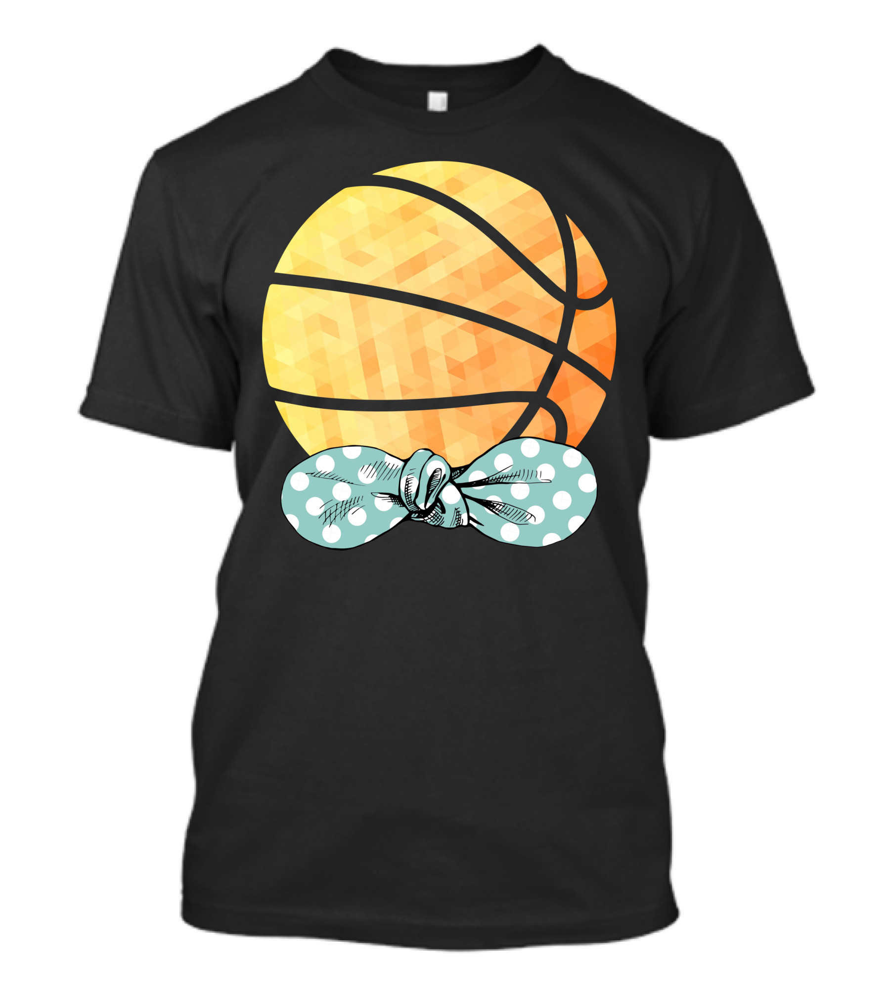 Basketball Ball With Polka Dot Bow T-Shirt