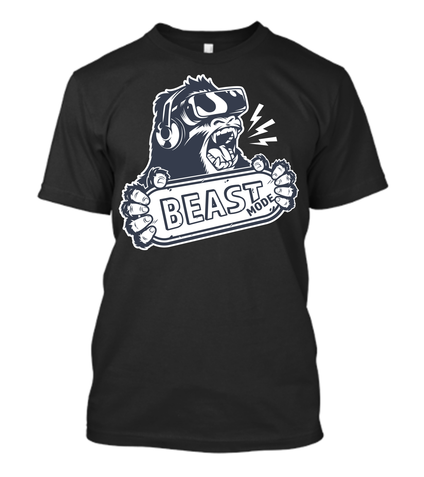 Beast Mode Gorilla Roaring Gamer Energy T-Shirt
