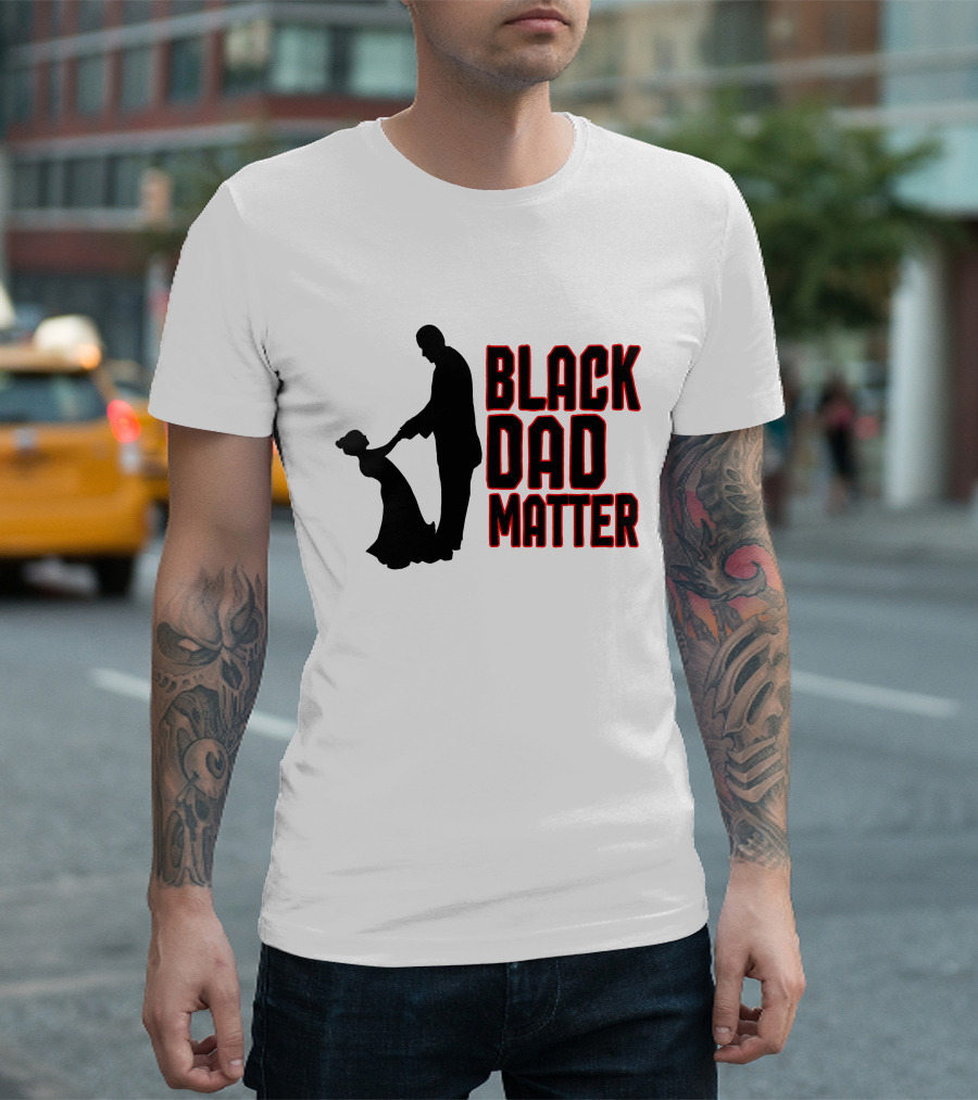 BLACK DAD MATTER Dance Silhouette Red T-Shirt