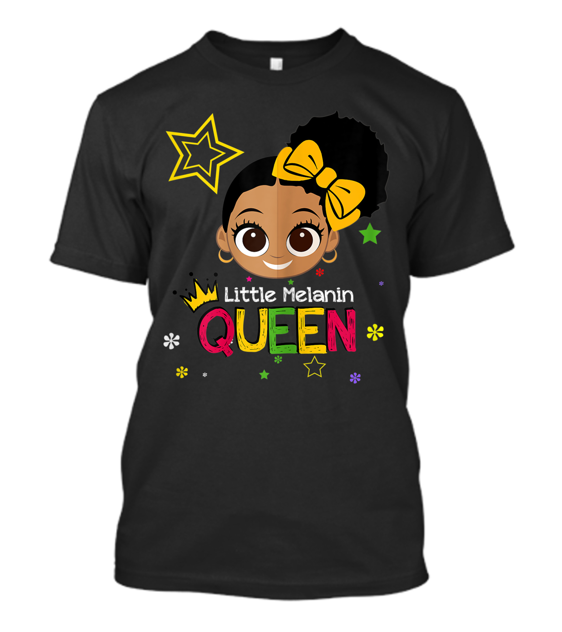 Little Melanin Queen Birthday School Star T-Shirt