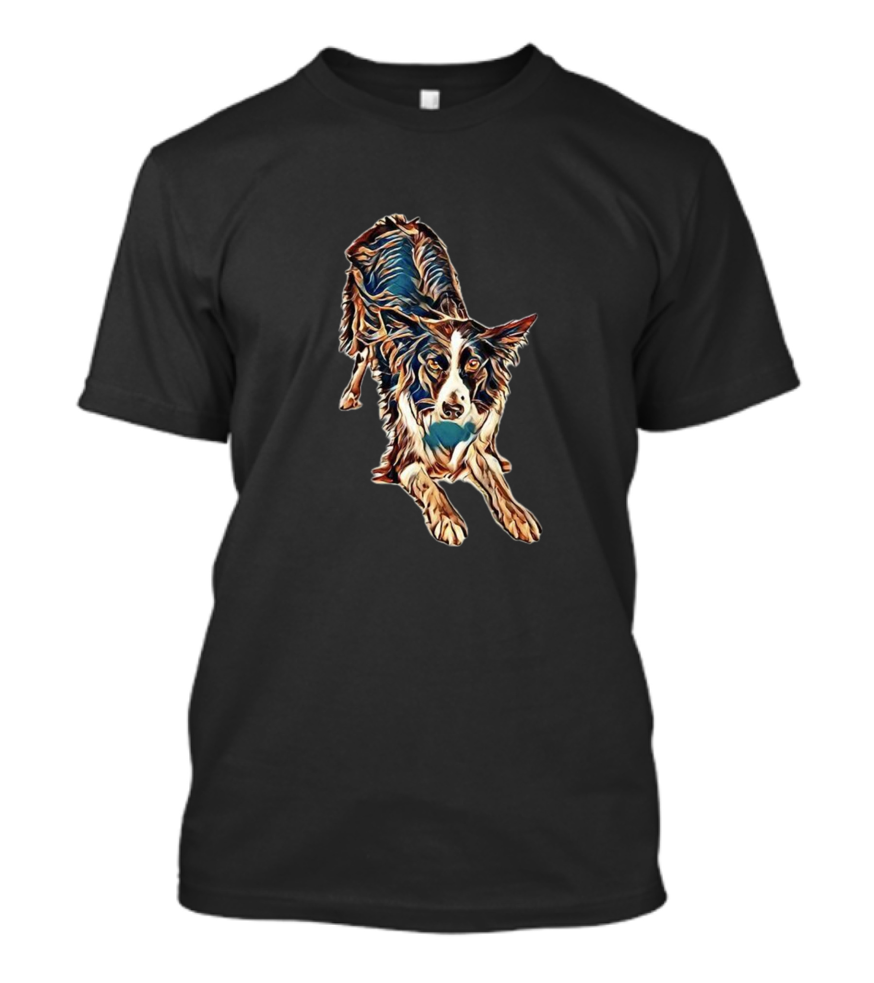 Border Collie Dog Fetching A Ball T-Shirt