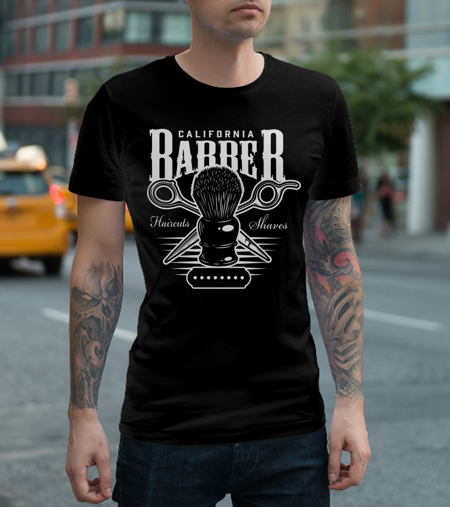 California Barber Haircuts Shaves T-Shirt