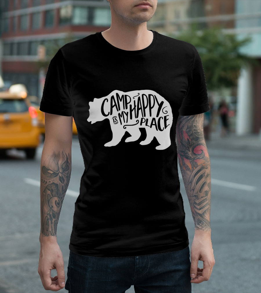 Camp Is My Happy Place Bear T-Shirt