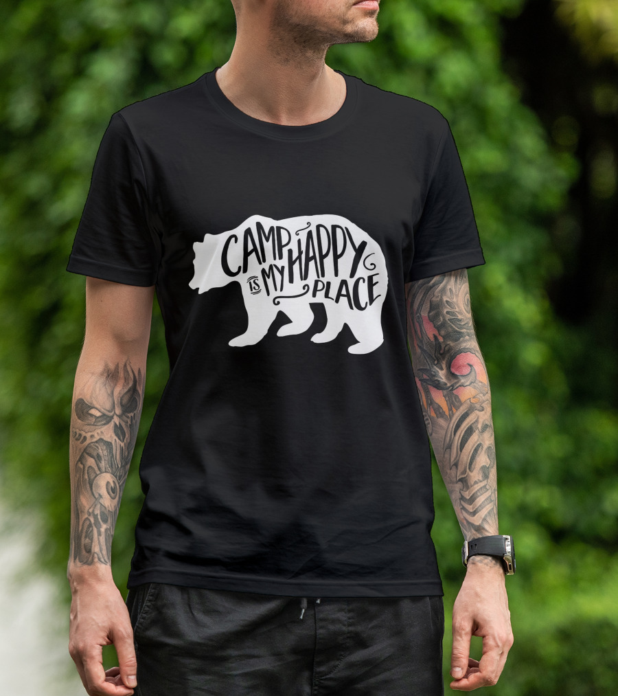 Camp Is My Happy Place Bear T-Shirt