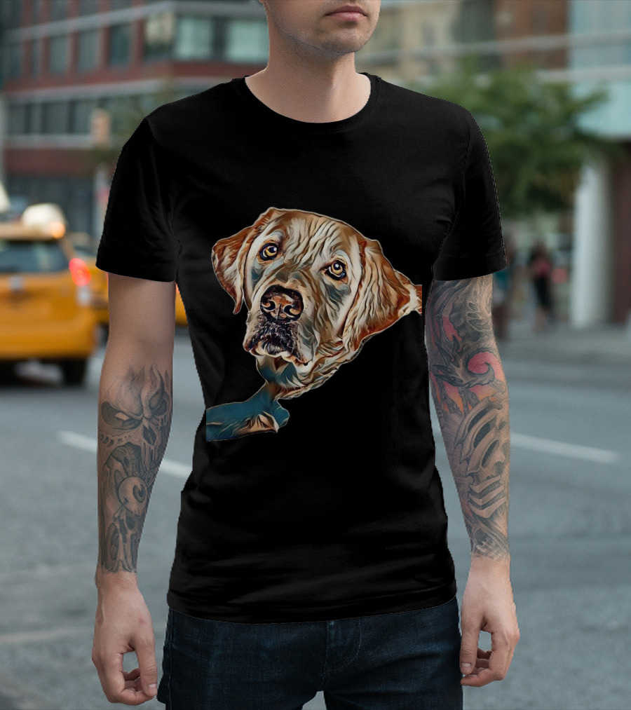 Closeup Of A Cute Yellow Labrressio Dog T-Shirt