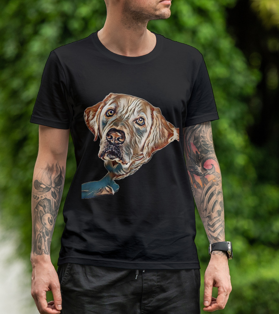 Closeup Of A Cute Yellow Labrressio Dog T-Shirt