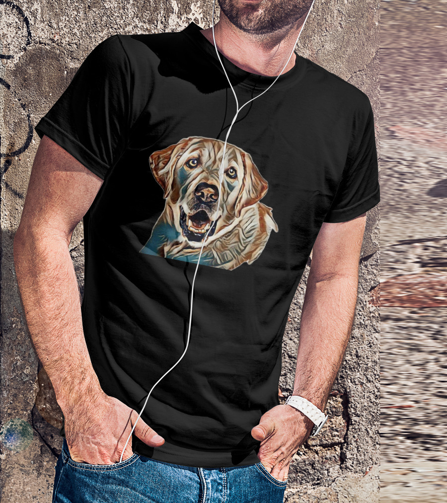 Closeup Photo Of A Cute Yellow Labrador Retriever Dog Face T-Shirt